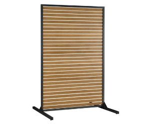 48"x 71" Privacy Panel Wood and Black (Aluminum)